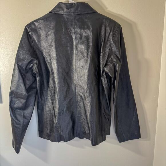 🖤 Worthington Black Leather Zip Jacket (Shorter Style) 🖤 - Picture 4 of 10